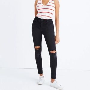 NWT Madewell Curvy High Rise Skinny Jeans in Black Sea